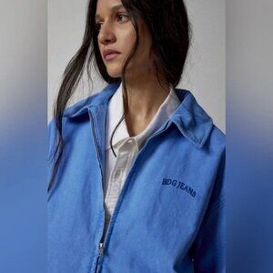 NWOT BDG Urban Outfitters Jacket 100% Cotton Canvas Blue size- LARGE
